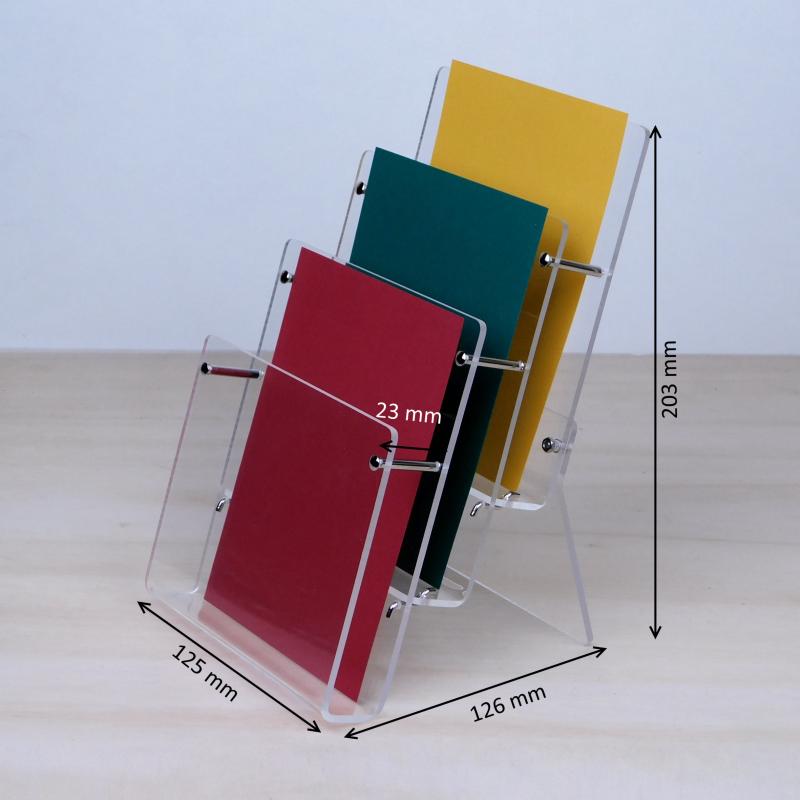 3-fach Tischständer DIN A6 Hochformat hintereinander